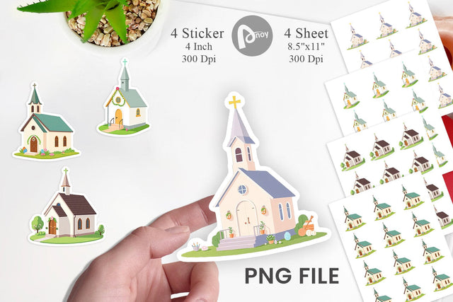 Church Sticker Sublimation artnoy 