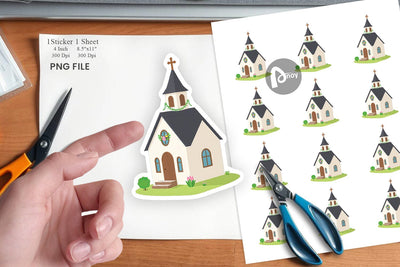 Church Sticker Sublimation artnoy 