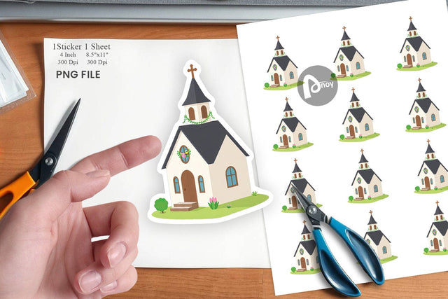 Church Sticker Sublimation artnoy 