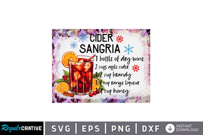 Cider sangria PNG Design Sublimation Regulrcrative 