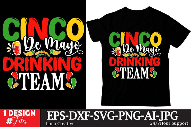 Cinc De Mayo Drinking Team SVG Cut File SVG Insomnia Std 
