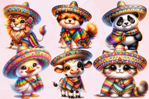 Cinco de mayo Animals clipart Bundle ,Illustrator ,Quotes and Sayings,Food & Drink,On Sale, Print & Cut Sublimation Newmockups 