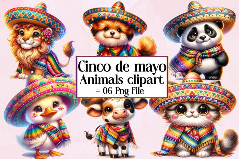 Cinco de mayo Animals clipart Bundle ,Illustrator ,Quotes and Sayings,Food & Drink,On Sale, Print & Cut Sublimation Newmockups 