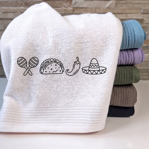 Cinco de Mayo Embroidery Design – Taco Maracas Chili Pepper Sombrero Mexican Fiesta Machine Embroidery File Embroidery/Applique DESIGNS PatternFeed8 