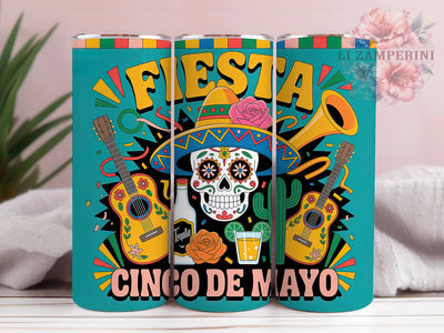 Cinco de Mayo Fiesta Mexican Tumbler, Latino Heritage Cup, Mexican Fiesta Mug, Cultural Celebration Drinkware, Viva Mexico Gift, Hispanic Heritage Tumbler, Festive Party Cup Sublimation Li Zamperini 