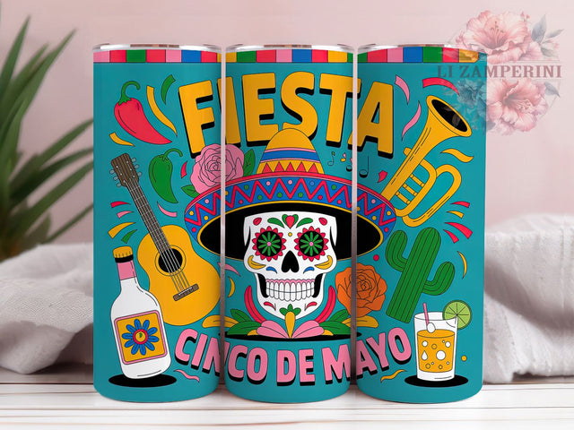 Cinco de Mayo Fiesta Mexican Tumbler, Latino Heritage Cup, Mexican Fiesta Mug, Cultural Celebration Drinkware, Viva Mexico Gift, Hispanic Heritage Tumbler, Festive Party Cup Sublimation Li Zamperini 