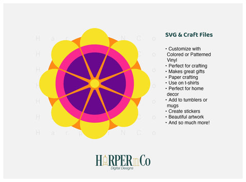 Cinco de Mayo Flower 1 SVG PNG Cut EPS File SVG HarperNCo 