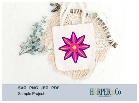 Cinco de Mayo Flower 5 SVG PNG Cut EPS File SVG HarperNCo 