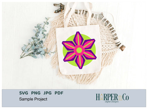 Cinco de Mayo Flower 6 SVG PNG Cut EPS File SVG HarperNCo 