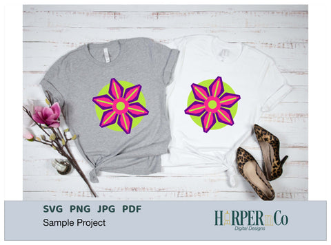 Cinco de Mayo Flower 6 SVG PNG Cut EPS File SVG HarperNCo 