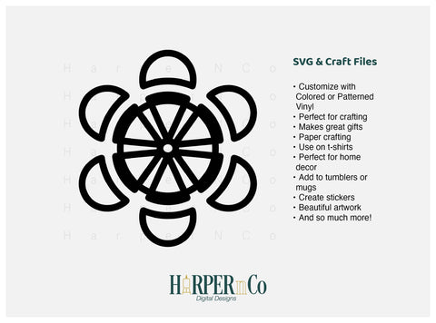 Cinco de Mayo Flower Outline 11 SVG PNG Cut EPS File SVG HarperNCo 