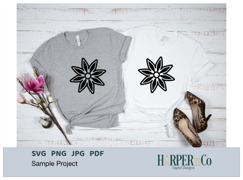 Cinco de Mayo Flower Outline 12 SVG PNG Cut EPS File SVG HarperNCo 