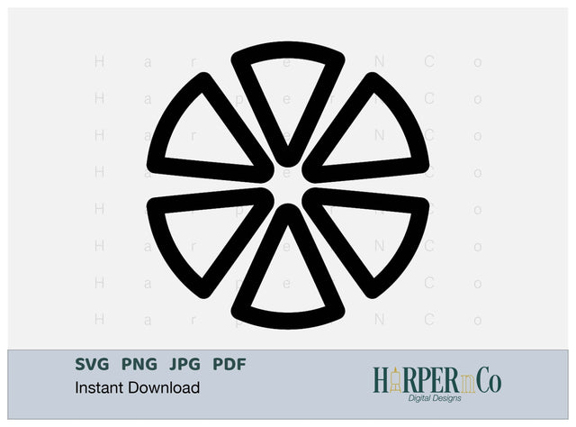 Cinco de Mayo Flower Outline 16 SVG PNG Cut EPS File SVG HarperNCo 