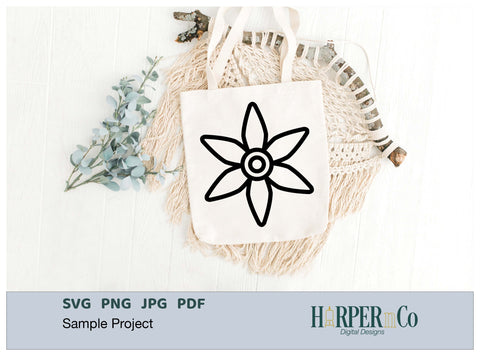 Cinco de Mayo Flower Outline 17 SVG PNG Cut EPS File SVG HarperNCo 