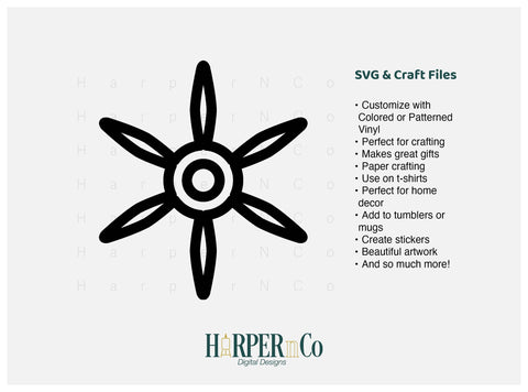 Cinco de Mayo Flower Outline 18 SVG PNG Cut EPS File SVG HarperNCo 