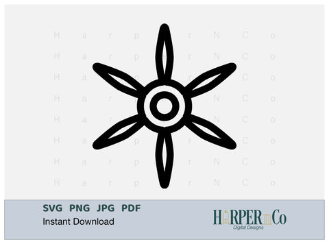 Cinco de Mayo Flower Outline 18 SVG PNG Cut EPS File SVG HarperNCo 