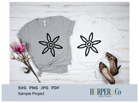 Cinco de Mayo Flower Outline 19 SVG PNG Cut EPS SVG HarperNCo 