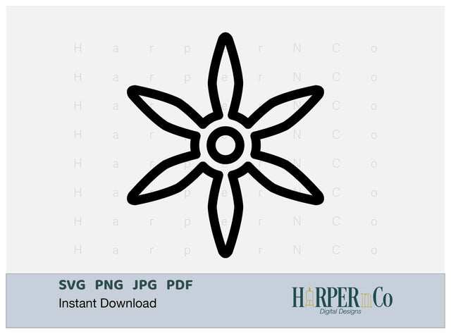 Cinco de Mayo Flower Outline 19 SVG PNG Cut EPS SVG HarperNCo 