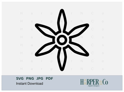 Cinco de Mayo Flower Outline 19 SVG PNG Cut EPS SVG HarperNCo 