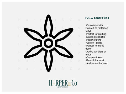 Cinco de Mayo Flower Outline 19 SVG PNG Cut EPS SVG HarperNCo 