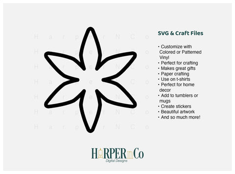 Cinco de Mayo Flower Outline 20 SVG PNG Cut EPS SVG HarperNCo 