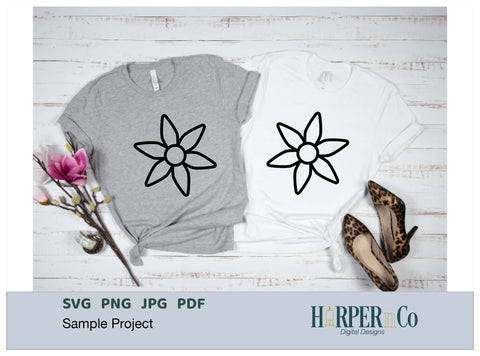 Cinco de Mayo Flower Outline 21 SVG PNG Cut EPS SVG HarperNCo 