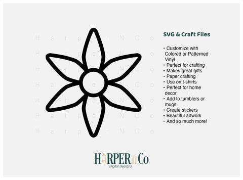 Cinco de Mayo Flower Outline 21 SVG PNG Cut EPS SVG HarperNCo 