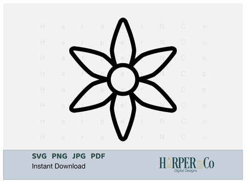 Cinco de Mayo Flower Outline 21 SVG PNG Cut EPS SVG HarperNCo 