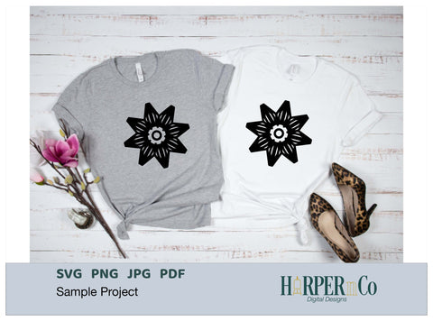 Cinco de Mayo Flower Outline 22 SVG PNG Cut EPS SVG HarperNCo 