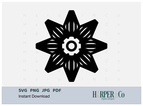 Cinco de Mayo Flower Outline 22 SVG PNG Cut EPS SVG HarperNCo 