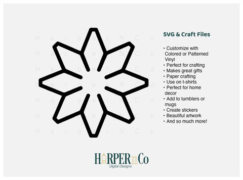 Cinco de Mayo Flower Outline 23 SVG PNG Cut EPS SVG HarperNCo 