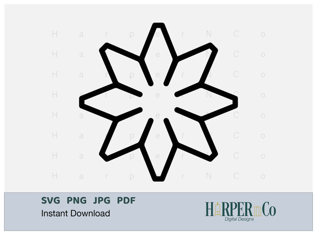 Cinco de Mayo Flower Outline 23 SVG PNG Cut EPS SVG HarperNCo 