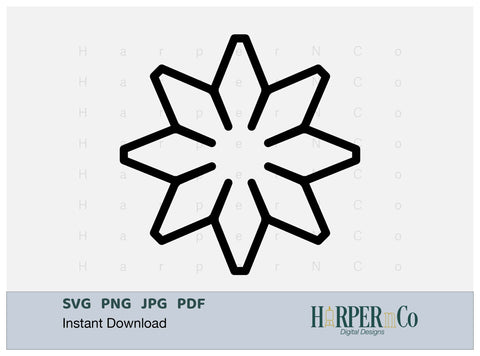 Cinco de Mayo Flower Outline 23 SVG PNG Cut EPS SVG HarperNCo 