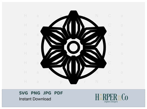 Cinco de Mayo Flower Outline 26 SVG PNG Cut EPS SVG HarperNCo 