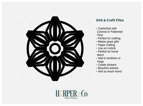 Cinco de Mayo Flower Outline 26 SVG PNG Cut EPS SVG HarperNCo 