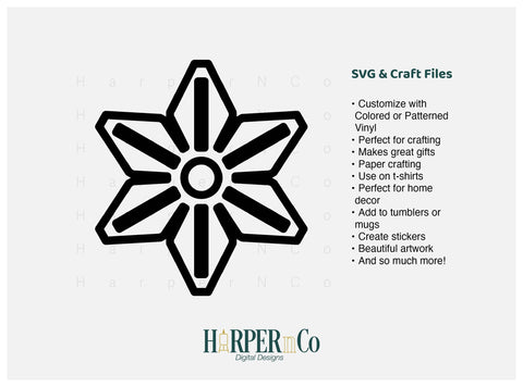 Cinco de Mayo Flower Outline 27 SVG PNG Cut EPS SVG HarperNCo 