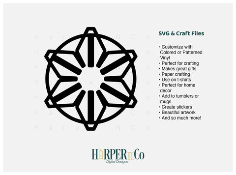 Cinco de Mayo Flower Outline 30 SVG PNG Cut EPS SVG HarperNCo 