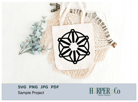 Cinco de Mayo Flower Outline 30 SVG PNG Cut EPS SVG HarperNCo 