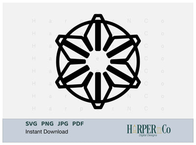 Cinco de Mayo Flower Outline 30 SVG PNG Cut EPS SVG HarperNCo 