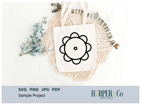 Cinco de Mayo Flower Outline 4 SVG PNG Cut EPS File SVG HarperNCo 