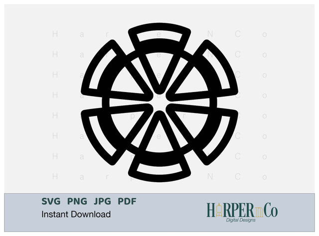 Cinco de Mayo Flower Outline 7 SVG PNG Cut EPS File SVG HarperNCo 
