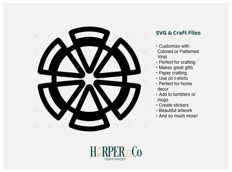 Cinco de Mayo Flower Outline 7 SVG PNG Cut EPS File SVG HarperNCo 