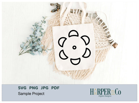 Cinco de Mayo Flower Outline 8 SVG PNG Cut EPS File SVG HarperNCo 