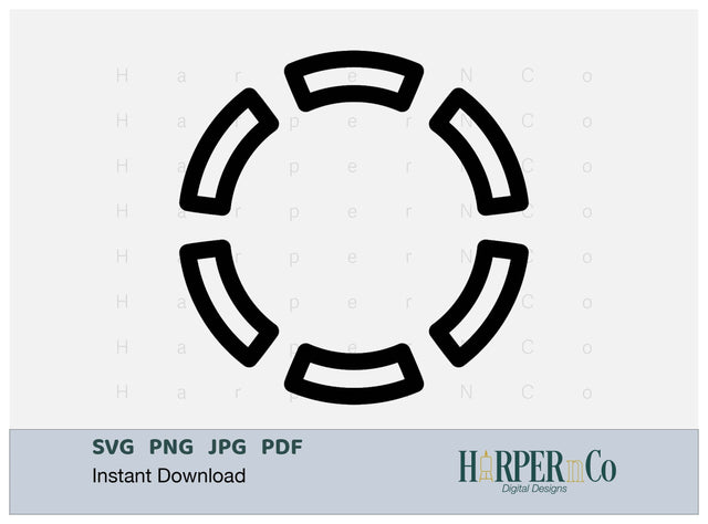 Cinco de Mayo Flower Outline 9 SVG PNG Cut EPS File SVG HarperNCo 