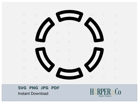 Cinco de Mayo Flower Outline 9 SVG PNG Cut EPS File SVG HarperNCo 