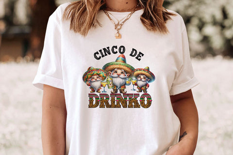 Cinco De Mayo PNG - Funny Mexican Gnome Sublimation Design Sublimation BijouBay 