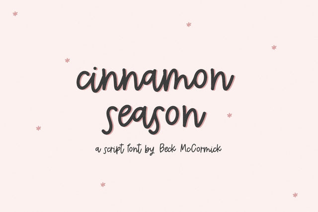 Cinnamon Season Script Font Beck McCormick 