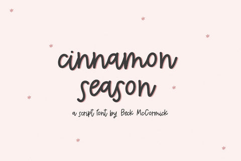 Cinnamon Season Script Font Beck McCormick 