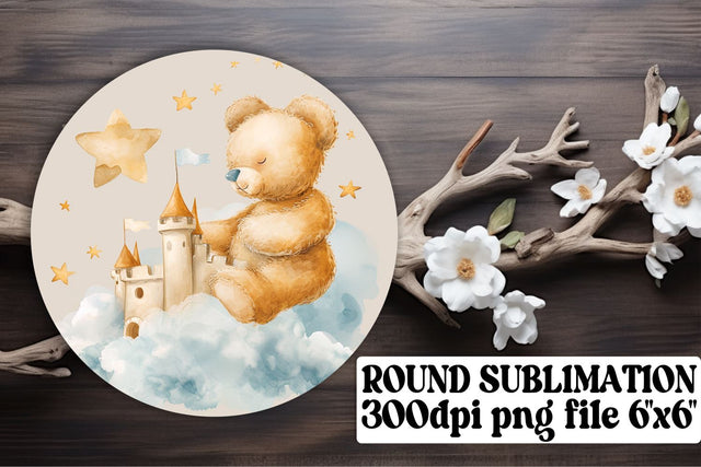 Circle Art Patterns with Delightful Bears Sublimation afrosvg 