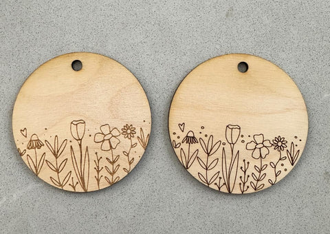 Circle Floral Engraved Ornament Laser SVG File SVG Crafting With Brenna 